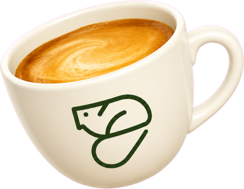 Xícara de café com a marca Taliare